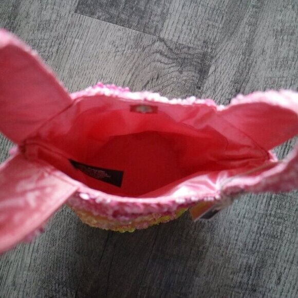 NWT VIRAL Tiktok Made In India Sequins Beaded Mini Purse Pink Yellow Orange - Picture 5 of 5